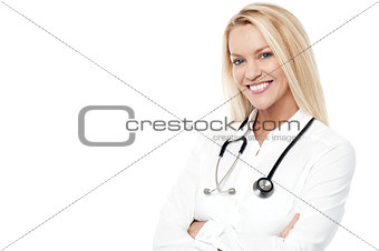Beautiful female doctor smiling