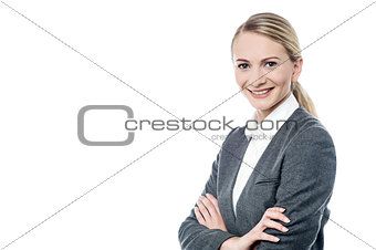 Successful business woman with folded arms