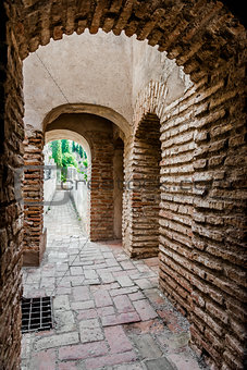 Inside of Gibralfaro fortress (Alcazaba de Malaga). Malaga city.