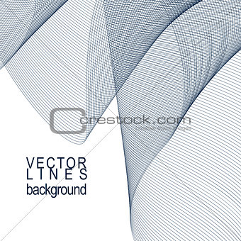 Striped decorative wavy template, vector background with light s