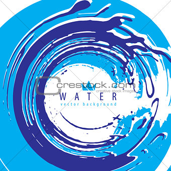 Abstract vector water splash background, vector illustration mad
