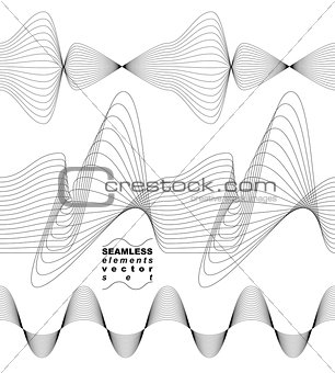 Collection of dimensional motif elegant flowing curves, light ba