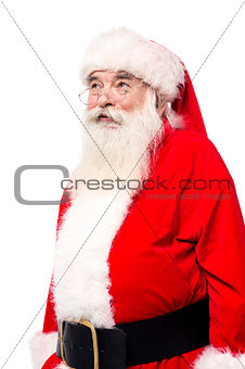 Aged Santa looking upwards