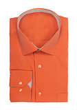 male orange shirt on a white background