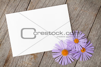 Photo frame and gerbera flowers