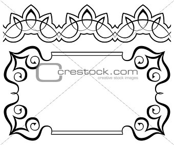 set of frames and borders. Elements for design