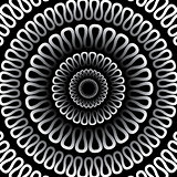 Vector background. Radial pattern on a black background