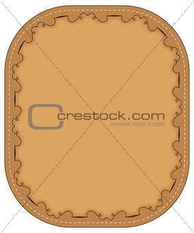 Vector  brown frame with pattern