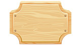 Wooden signboard with rounded corners