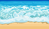 Sea wave and sand beach
