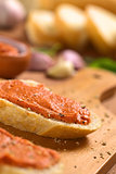 Tomato-Butter Spread on Baguette