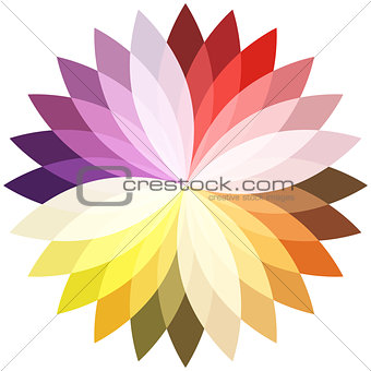 Flower color lotus silhouette for design. Vector illustration.