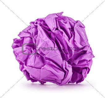 purple paper folded balloon on a white background