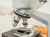 Microscope in a research laboratory