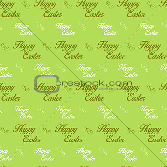 Happy Easter Letter Green Seamless Background