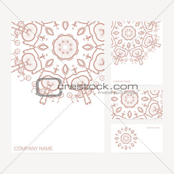 Set of business card and invitation card templates