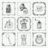Vintage icons and frames