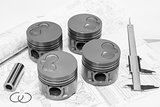 Car engine pistons