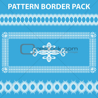 White Pattern Border Pack