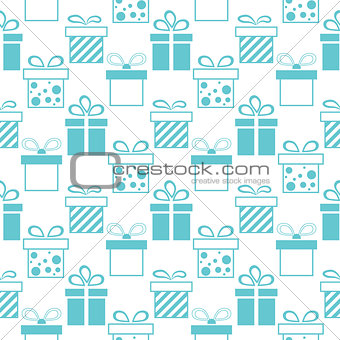 Seamless background of presents boxes
