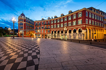 Place Massena in Nice at Dawn, France