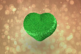 Large fuzzy green heart