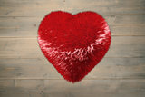A large soft red heart