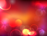 Vector abstract background with blurred defocused lights