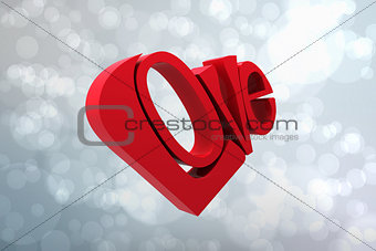 Composite image of love heart