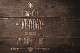 Composite image of valentines day greeting