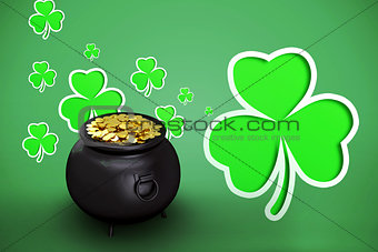 Composite image of pot of gold