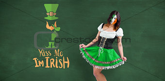 Composite image of irish girl smiling