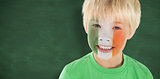 Composite image of cute irish boy