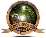100 Percent Wood - Wooden Icon