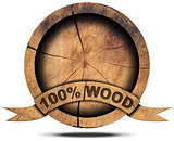 100 Percent Wood - Wooden Icon
