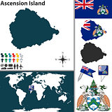 Map of Ascension Island