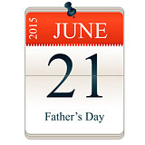 Calendar of Fatherâs Day