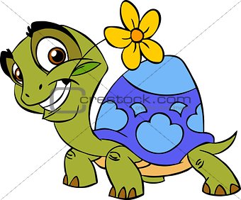Turtle with a flower
