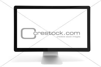 computer monitor with blank screen