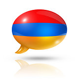 Armenian flag speech bubble