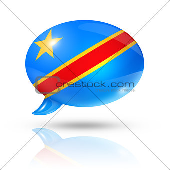 Democratic Republic of the Congo flag speech bubble