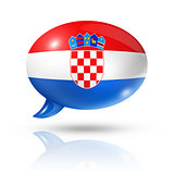 Croatian flag speech bubble