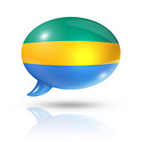 Gabonese flag speech bubble
