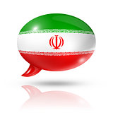Iranian flag speech bubble