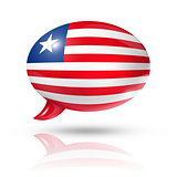 Liberian flag speech bubble