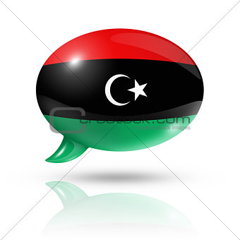 Libyan flag speech bubble