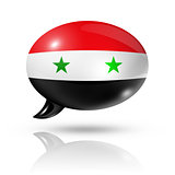 Syrian flag speech bubble