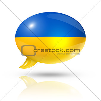 Ukrainian flag speech bubble