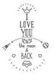 Vector quote about love