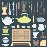 solid colors tea ceremony equipment set